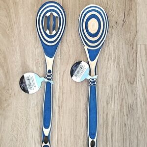 NWT Island Bamboo PAKKA WOOD 2 pc durable serving set